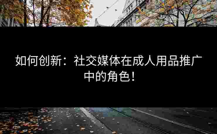 如何创新：社交媒体在成人用品推广中的角色！